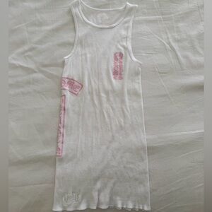 Chrome Hearts White and Pink Dress